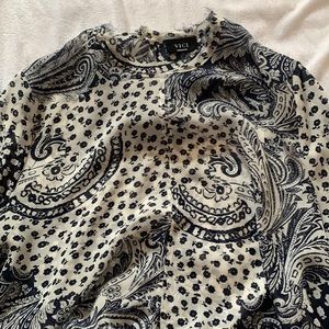 Vici long sleeve tie front blouse